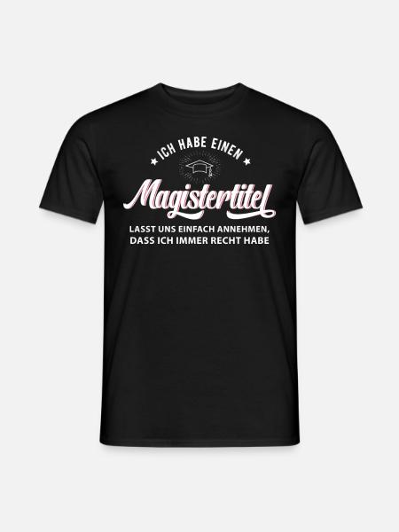 Magister Hut Spruch Sponsion Magisterabschluss - Männer T-Shirt - Schwarz