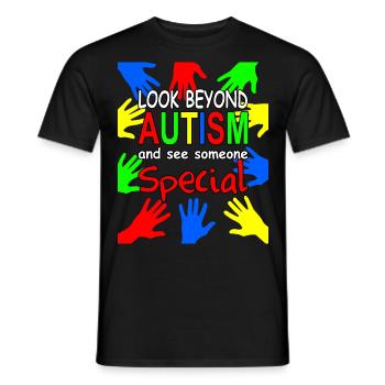 Autist, Autismus - Men's T-Shirt - black - Front - AI Model Male 178 light (178cm)