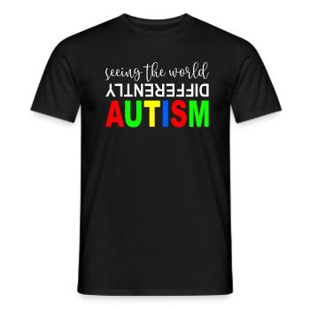Autist, Autismus - Men's T-Shirt - black - Front - AI Model Male 178 light (178cm)