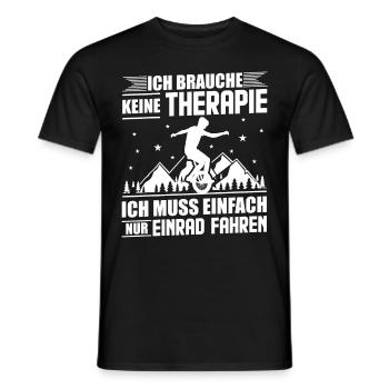 Lustiges Einrad Einradfahrer Geschenk - Männer T-Shirt - Schwarz - Vorne - AI Model Male 178 light (178cm)