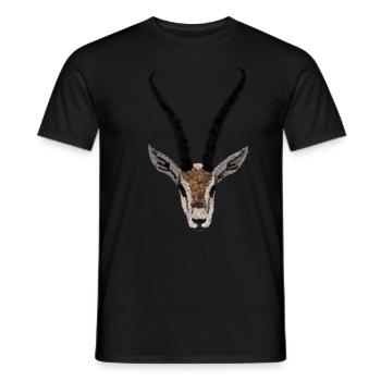 gazelle - T-shirt homme - noir - Devant - AI Model Male 178 light (178cm)