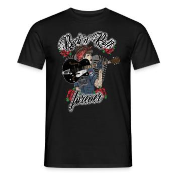 Women's rockabilly girl vintage retro rock n roll - Men's T-Shirt - black - Front - AI Model Male 178 light (178cm)