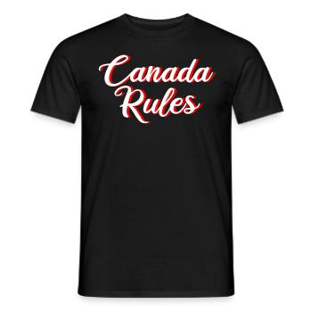 CANADA RULES - Männer T-Shirt - Schwarz - Vorne - AI Model Male 178 light (178cm)
