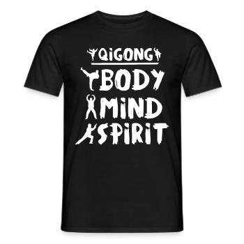 Qigong Qi Gong Tai Chi Thai Chigong Yoga - Männer T-Shirt - Schwarz - Vorne - AI Model Male 178 light (178cm)