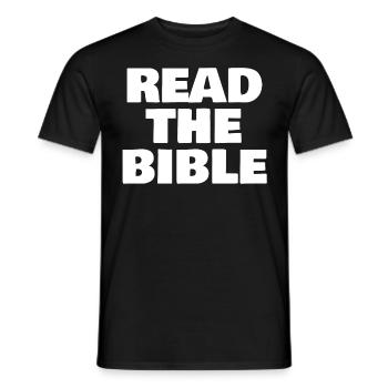 LIS LA BIBLE - T-shirt homme - noir - Devant - AI Model Male 178 light (178cm)