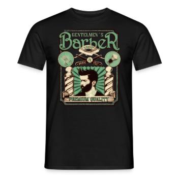 Barber Shop Shirt - Männer T-Shirt - Schwarz - Vorne - AI Model Male 178 light (178cm)