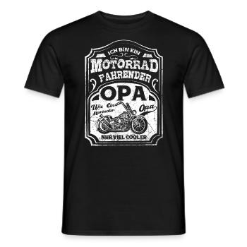 Motorbike Grandpa T-shirt - Men's T-Shirt - black - Front - AI Model Male 178 light (178cm)