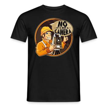 Non, ce n'est pas un géomètre - T-shirt homme - noir - Devant - AI Model Male 178 light (178cm)