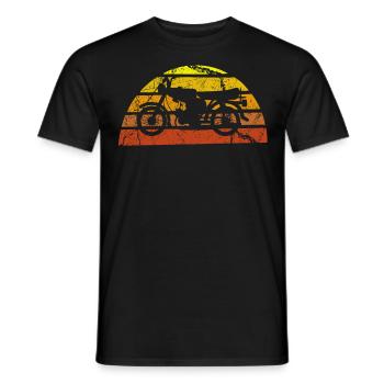 S51 moped classic car - Men's T-Shirt - black - Front - AI Model Male 178 light (178cm)