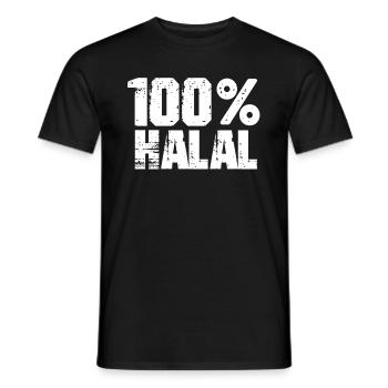 100 Prozent Halal - Männer T-Shirt - Schwarz - Vorne - AI Model Male 178 light (178cm)
