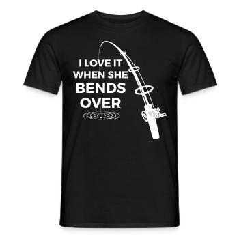 I love it When She Bends Over Geschenk für Angler - Männer T-Shirt - Schwarz - Vorne - AI Model Male 178 light (178cm)