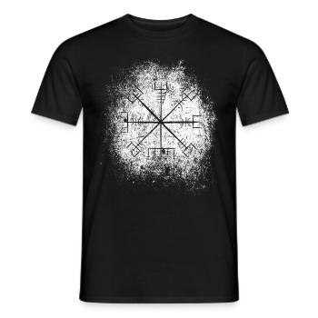 Vegvisir Viking Compass Runes Grunge - T-shirt homme - noir - Devant - AI Model Male 178 light (178cm)