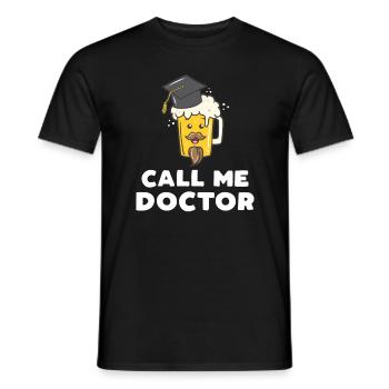 Geschenk Zur Promotion Doktorhut Doktorgrad - Männer T-Shirt - Schwarz - Vorne - AI Model Male 178 light (178cm)