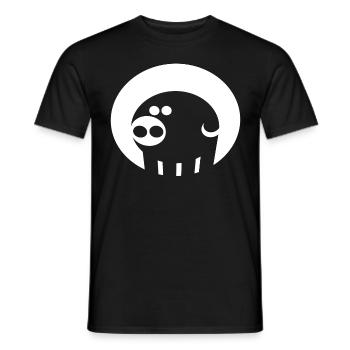 PORC - T-shirt homme - noir - Devant - AI Model Male 178 light (178cm)