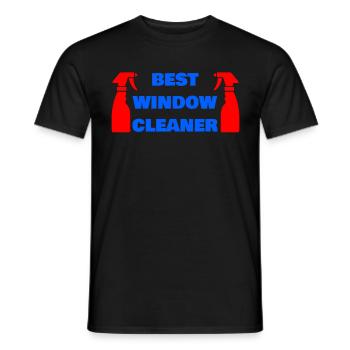 BEST WINDOW CLEANER - Männer T-Shirt - Schwarz - Vorne - AI Model Male 178 light (178cm)
