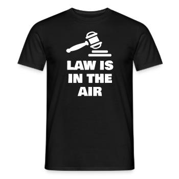LAW IS IN THE AIR - Männer T-Shirt - Schwarz - Vorne - AI Model Male 178 light (178cm)