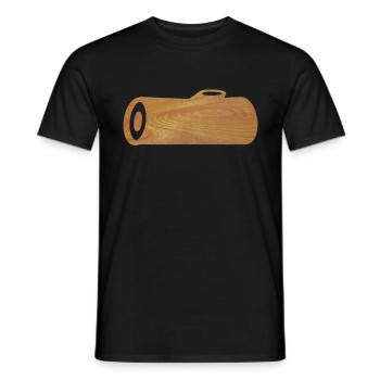 wood - Men's T-Shirt - black - Front - AI Model Male 178 light (178cm)