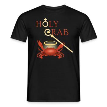 Witzige heilige Krabbe: Holy crab - Männer T-Shirt - Schwarz - Vorne - AI Model Male 178 light (178cm)