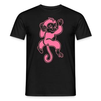 J'ai un bébé singe rose mignon bébé singe mignon - T-shirt homme - noir - Devant - AI Model Male 178 light (178cm)