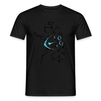 Polynesia tattoo art ocean turtle - Men's T-Shirt - black - Front - AI Model Male 178 light (178cm)