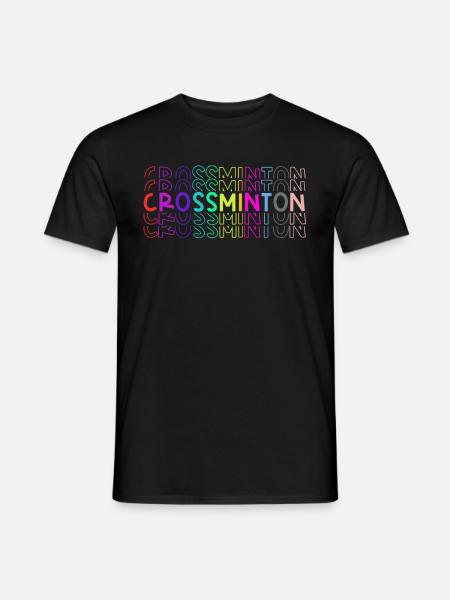 Crossminton Bunt - Männer T-Shirt - Schwarz