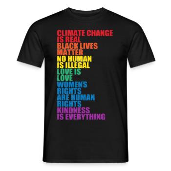 Science Equality LGBT Pride - Men's T-Shirt - black - Front - AI Model Male 178 light (178cm)