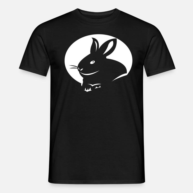 Kaninchen - Männer T-Shirt - Schwarz