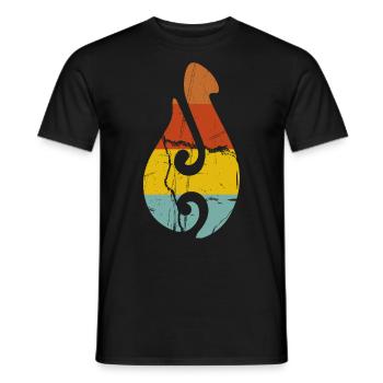 Tatouage langue maorie haka - T-shirt homme - noir - Devant - AI Model Male 178 light (178cm)