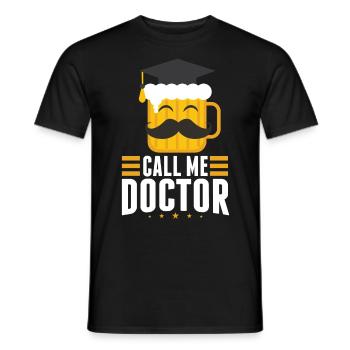 Doctor doctor graduation gift for graduation - Men's T-Shirt - black - Front - AI Model Male 178 light (178cm)
