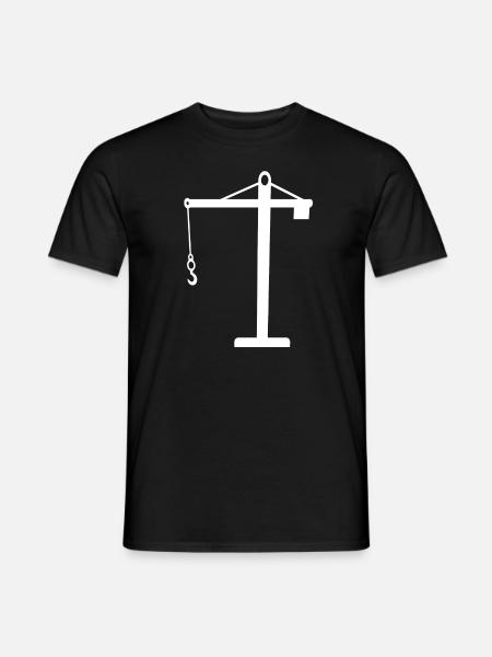 Kran - Männer T-Shirt - Schwarz