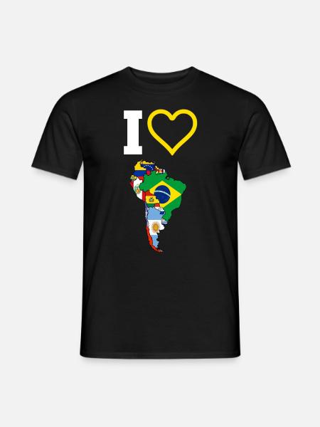 L'amour de l'Amérique du Sud - T-shirt homme - noir