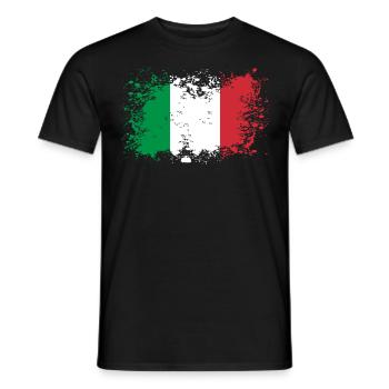 Italy flag italian food gift idea - Men's T-Shirt - black - Front - AI Model Male 178 light (178cm)