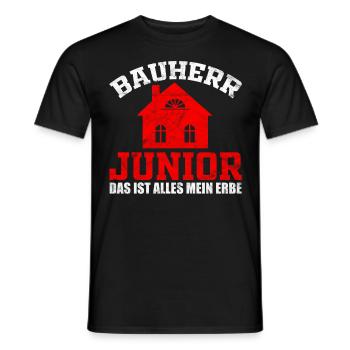 bauherr bauherrinLustiges Bauherr Kinder Hausbau S - Männer T-Shirt - Schwarz - Vorne - AI Model Male 178 light (178cm)