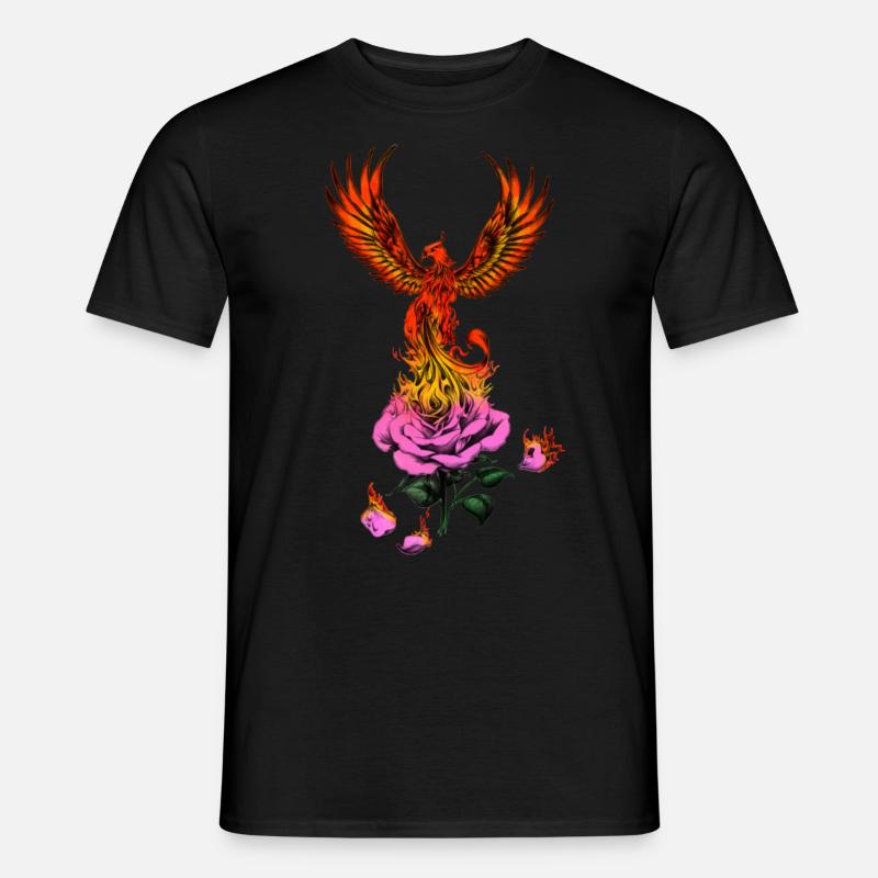 Phoenix - Feuer Phoenix - Brennender Phoenix - Männer T-Shirt - Schwarz