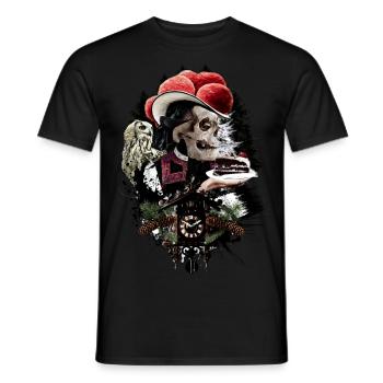 Black Forest love - Men's T-Shirt - black - Front - AI Model Male 178 light (178cm)