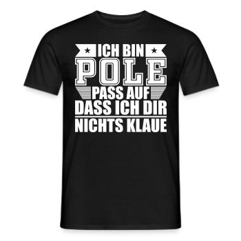 Ich bin Pole Sprüche Geschenk - Männer T-Shirt - Schwarz - Vorne - AI Model Male 178 light (178cm)