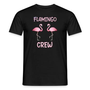 Flamingo Crew als Geschenk Flamingos Flamingo - Männer T-Shirt - Schwarz - Vorne - AI Model Male 178 light (178cm)