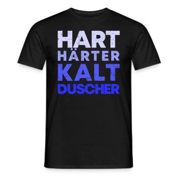 Kaltduscher Hart Männlich Kalt Duschen Geschenk - Männer T-Shirt - Schwarz - Vorne - AI Model Male 178 light (178cm)