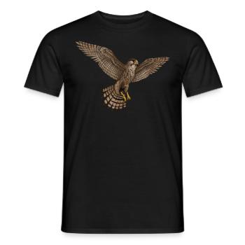 Fliegender Falke - Männer T-Shirt - Schwarz - Vorne - AI Model Male 178 light (178cm)