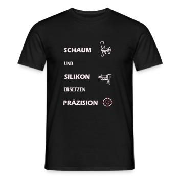 Handwerk Bauschaum Silikon Lustige Geschenkidee - Männer T-Shirt - Schwarz - Vorne - AI Model Male 178 light (178cm)