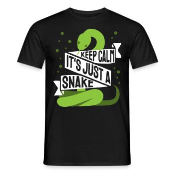 C'est juste un serpent serpent herpétologie Ge - T-shirt homme - noir - Devant - AI Model Male 178 light (178cm)