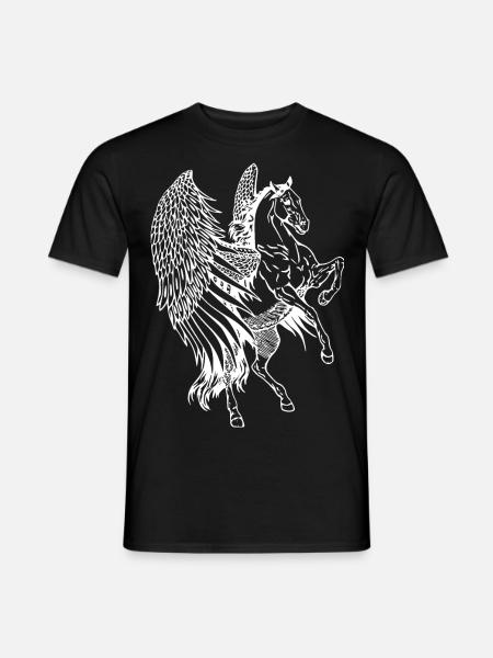Pferd - Männer T-Shirt - Schwarz