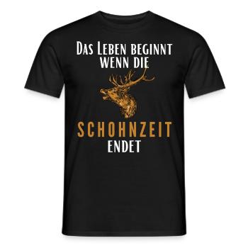 Jäger Rotwild Treibjagd Geschenk - Männer T-Shirt - Schwarz - Vorne - AI Model Male 178 light (178cm)