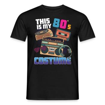This Is My 80's Costume Vintage Disco Gadget - Men's T-Shirt - black - Front - AI Model Male 178 light (178cm)