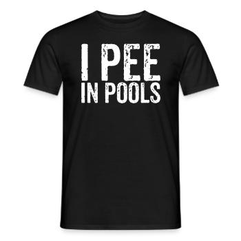 Je fais pipi dans les piscines Citation drôle disant des cadeaux - T-shirt homme - noir - Devant - AI Model Male 178 light (178cm)