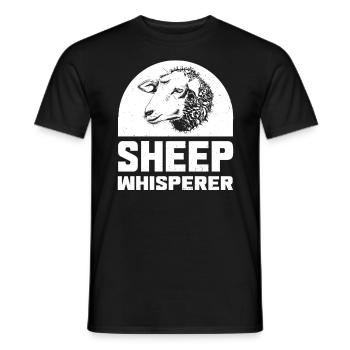 Sheep Whisperer - Geschenke - Männer T-Shirt - Schwarz - Vorne - AI Model Male 178 light (178cm)