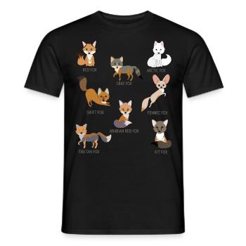Renard gris Renard polaire Kit Renard Indien Indien I - T-shirt homme - noir - Devant - AI Model Male 178 light (178cm)