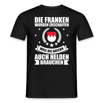 Lustiges Franken Sprüche Geschenk - Männer T-Shirt - Schwarz - Vorne - AI Model Male 178 light (178cm)