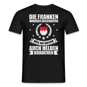 Franken Held Helden Geschenk - Männer T-Shirt - Schwarz - Vorne - AI Model Male 178 light (178cm)