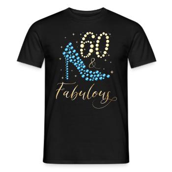 60 Fabuleux depuis septembre 1960 60e anniversaire F - T-shirt homme - noir - Devant - AI Model Male 178 light (178cm)